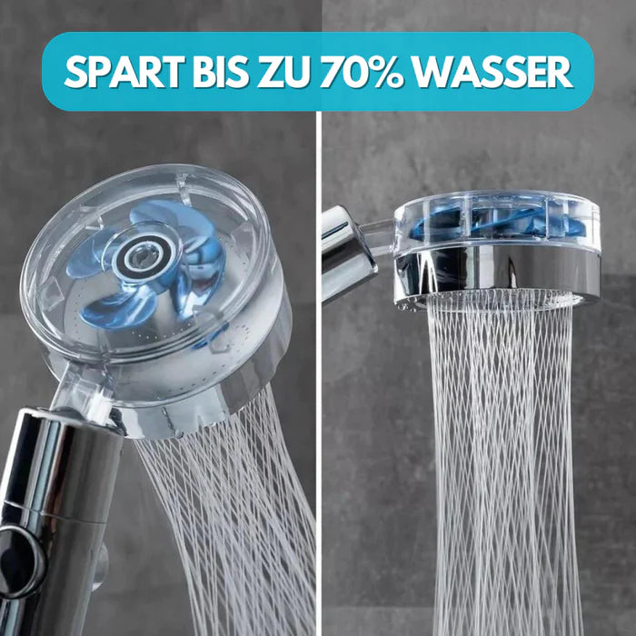 Wassersparender Turbodruck Duschkopf